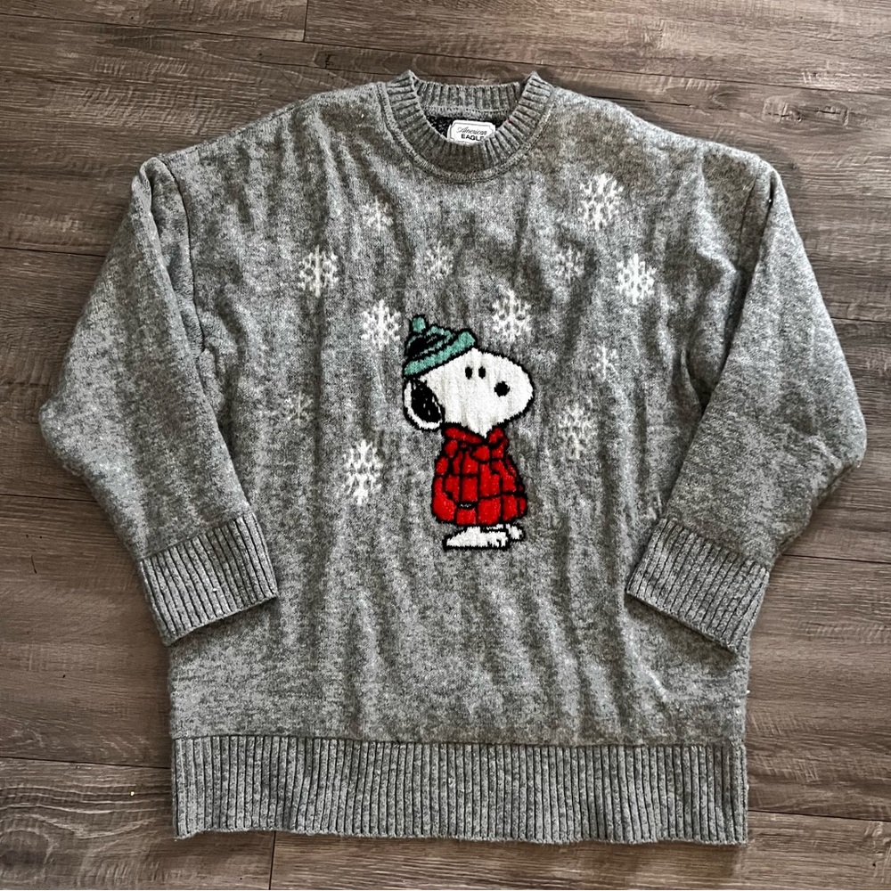 American Eagle Snoopy Sweater